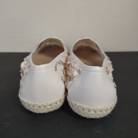 Aerosoles Espadrilles Flats Womens Size 7.5 M Lets Drive Cream Ruffle Shoes - Picture 5 of 11